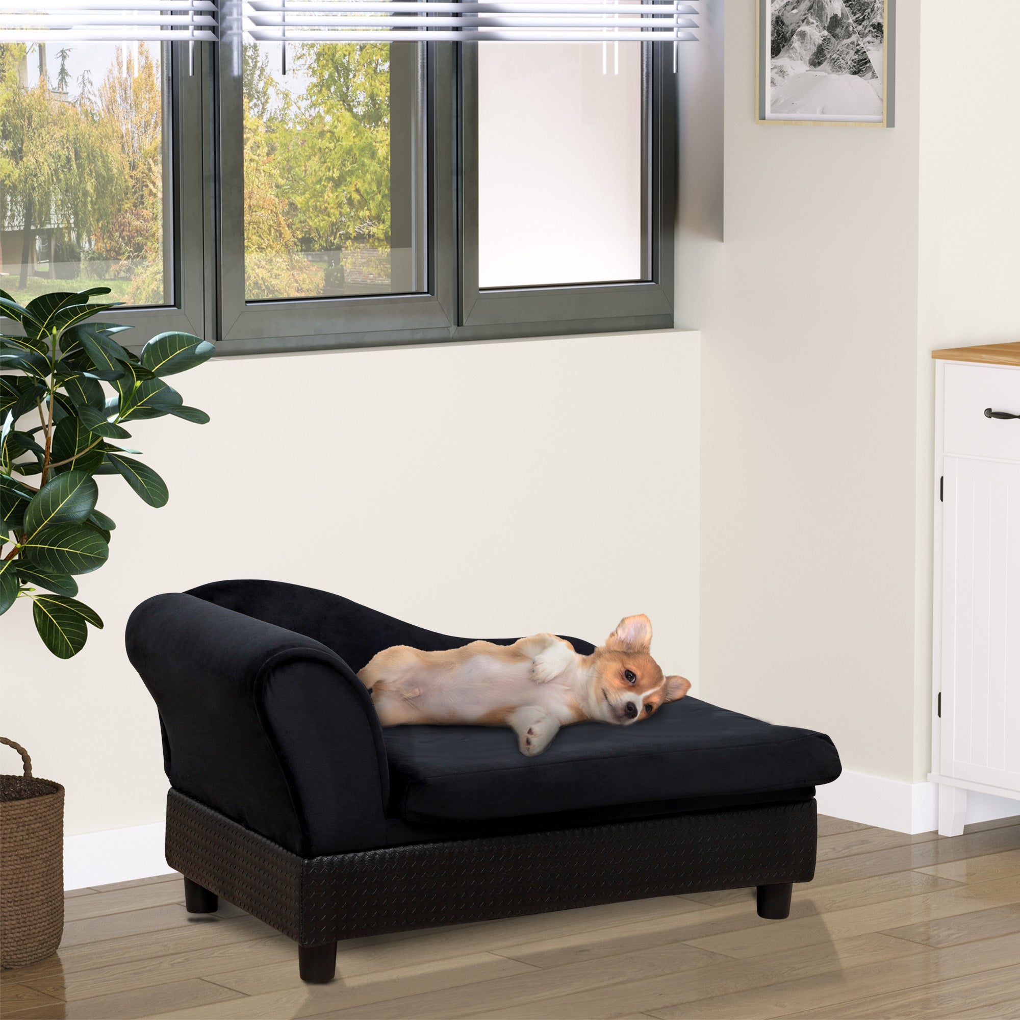 Pet Sofa Dog Couch Chaise Lounge Pet Bed with Storage Function Small Sized Dog - view 7