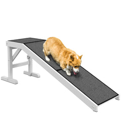 Pet Ramp Bed Steps for Dogs Cats Non-slip Carpet Top Platform Pine Wood 59"L x