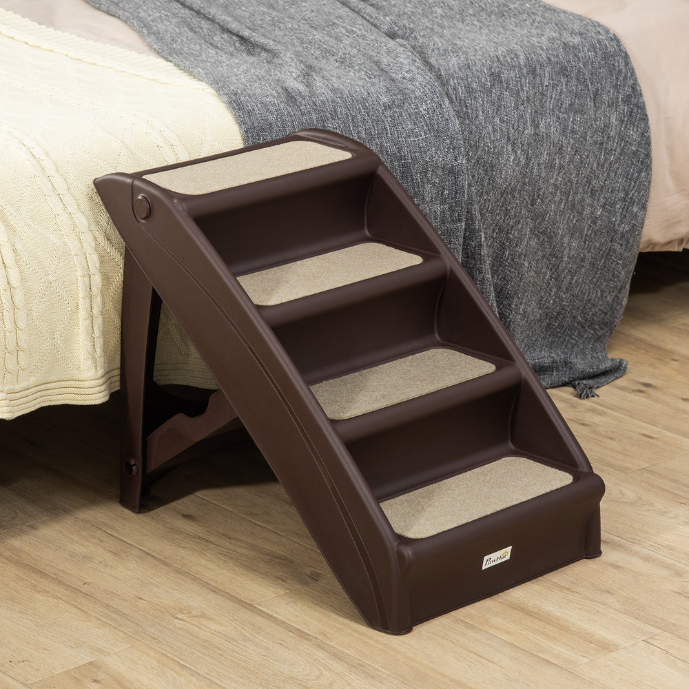 4-Level Portable Pet Stairs, Foldable Dog Ramp, Lightweight Cat Steps - view 7