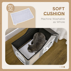 Large Cat Bed for Indoor, Cat House Hideaway with Soft Cushion, Scratching Pad - view 4