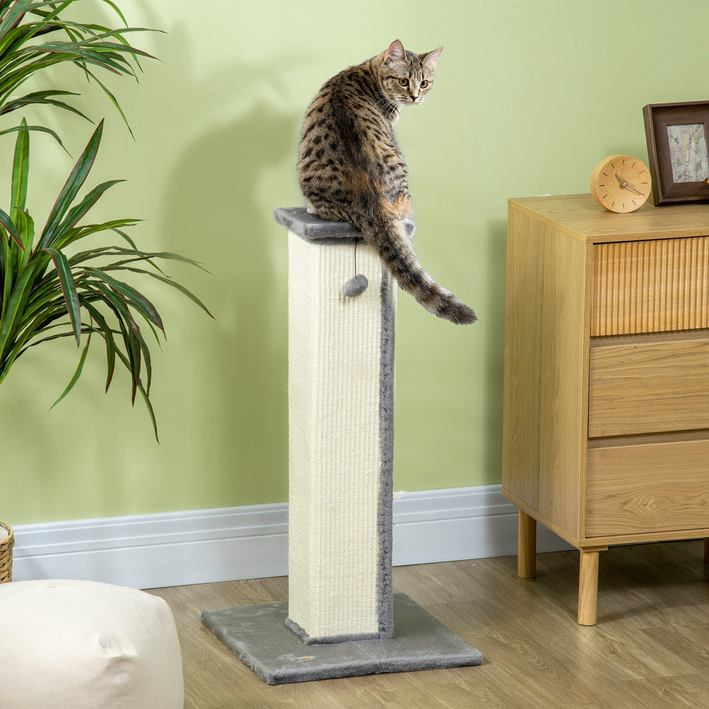 32" Tall Cat Scratching Post for Indoor Cats and Kittens, Sisal Cat Scratcher - view 7