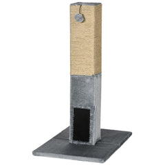 31" Tall Cat Scratching Post for Indoor Cats with Hanging Balls, Grooming