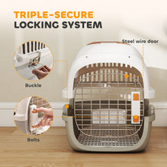 Hard-Sided Travel Pet Carrier, Plastic Dog and Cat Kennel for Small Dogs - view 4