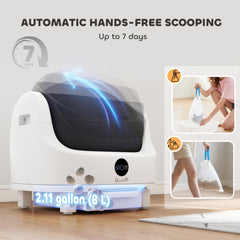 Open-Top Self Cleaning Cat Litter Box, Automatic Cat Litter Box with Integrated - view 4