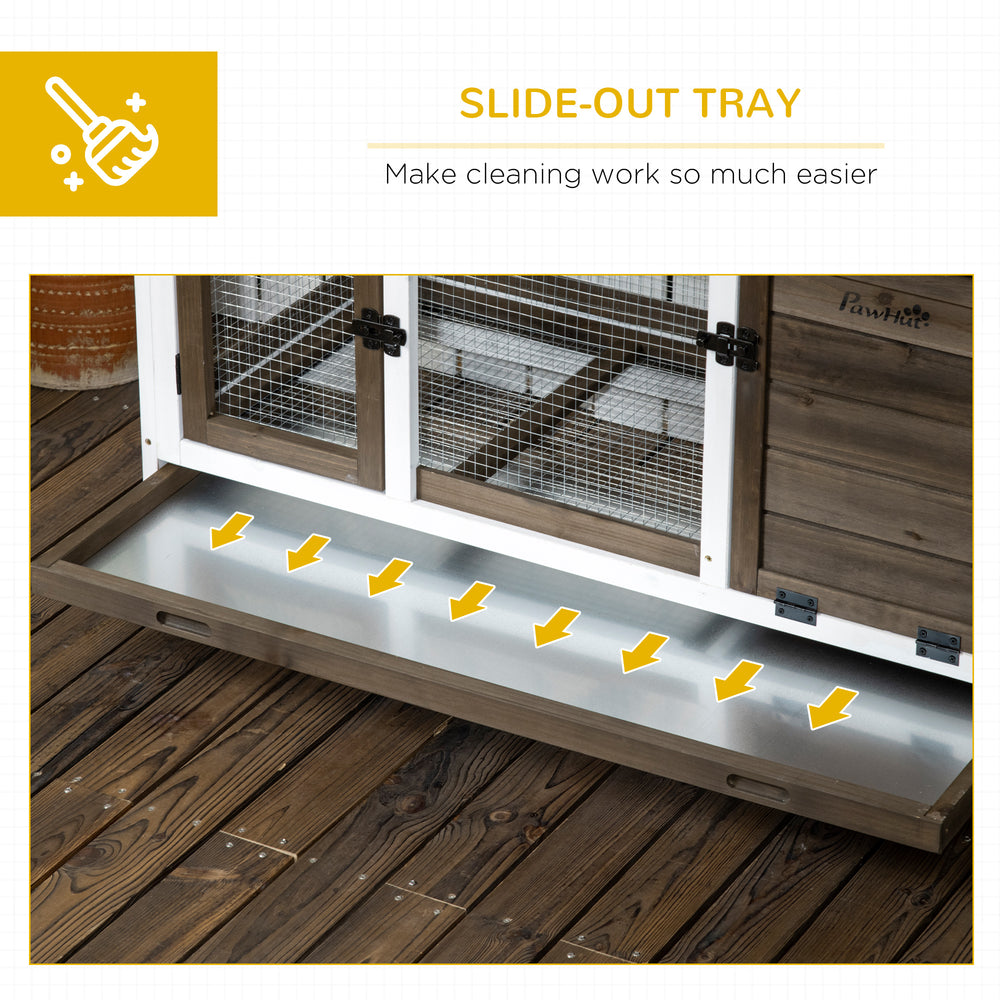 Rabbit Cage with Wheels, Ramp, Run, Tray for Indoor Outdoor, Suitable - view 5