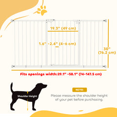 30 Inch Tall Pet Gate with Door Dog Gate and Barrier Indoor for Stairs - view 2