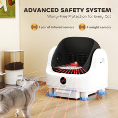 Open-Top Self Cleaning Cat Litter Box, Automatic Cat Litter Box with Integrated - view 3