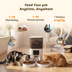 Automatic Cat Feeder for 2 Cats with HD Camera2.4G & 5G WiFi Pet Food Dispenser - view 3