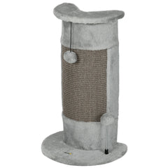 23" Cat Scratching Post with Covered Plush, Play Balls, for Indoor Cats