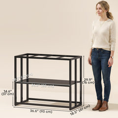40 Gallon Fish Tank Stand, Heavy Duty Aquarium Stand with Storage Shelf - view 2
