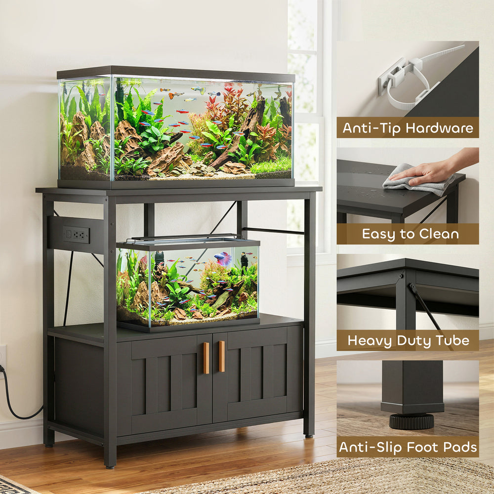 20-29 Gallon Fish Tank Stand Aquarium Stand 330 LBS Capacity for Home, Office - view 6