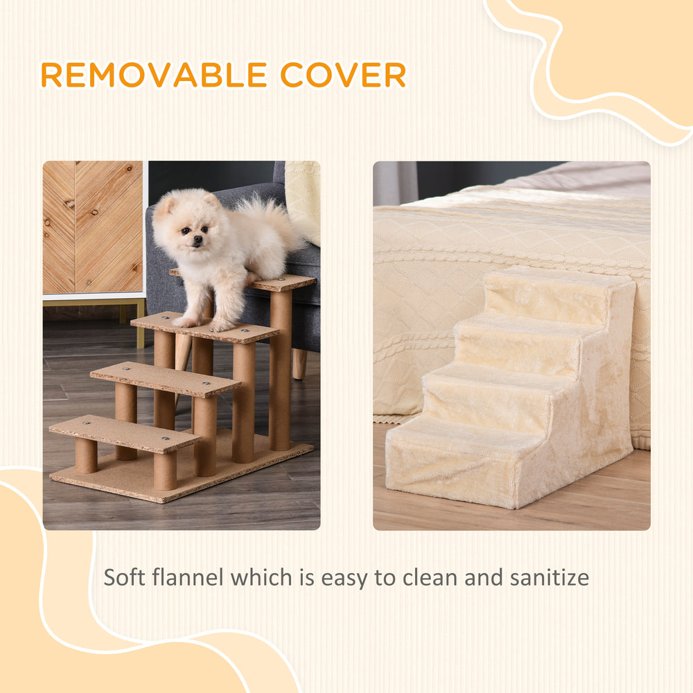 4-Step Dog Ramp for Sofa, Bed, and Couch, with Removable Cover Dog Stairs - view 4