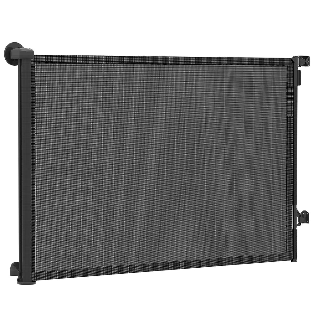 Retractable Dog Gate, 36.6" Tall, Extends to 55" Wide, Mesh Pet Gate