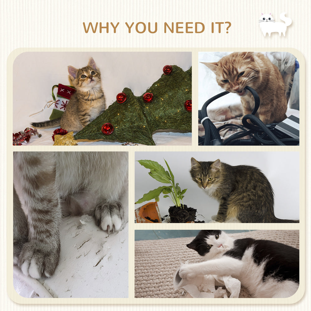 4Pcs Cat Wall Shelf with Scratching Post, Cat Wall Shelves for Relaxing - view 5