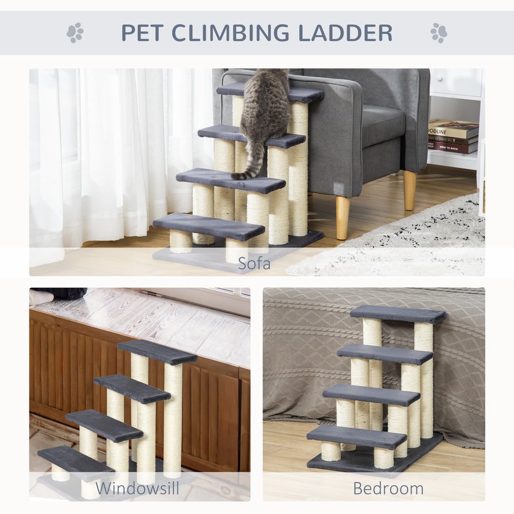 Cat Trees 4 Tier Pet Stairs Dog Cat 4 Steps Kitty Scatching Post Cat Scratch - view 5