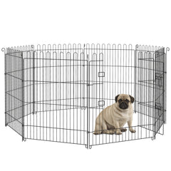 30inch 8-Panel Octagon Pet Exercise Playpen Crate Foldable Dog Cage Pen Puppy