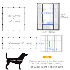 16 Panel 39" Height Heavy Duty Dog Playpen for Small Medium Large Dogs - view 2