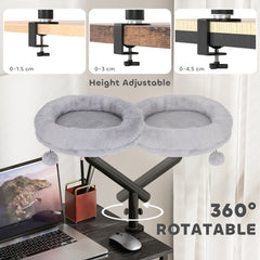 Cat Desk Bed 360 deg Rotatable Adjustable Height for Home Office Work Window - view 4