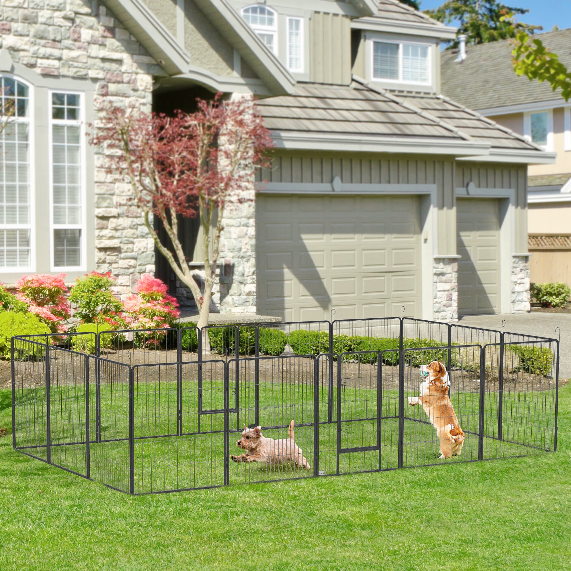 16 Panel 39" Height Heavy Duty Dog Playpen for Small Medium Large Dogs - view 7