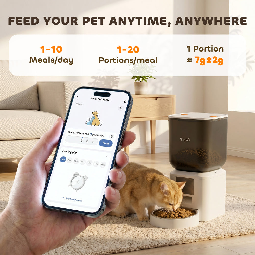 Automatic Cat Feeder, 2.4G WiFi, Smart APP Control 8L Pet Feeder Dispenser 1-10 - view 3