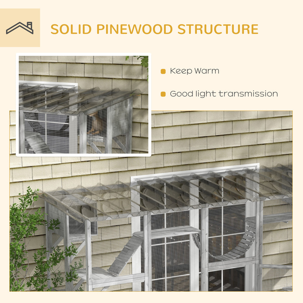 Large Outdoor Catio with Condos, Platforms, Doors, Ladders, Weather-Resistant - view 5