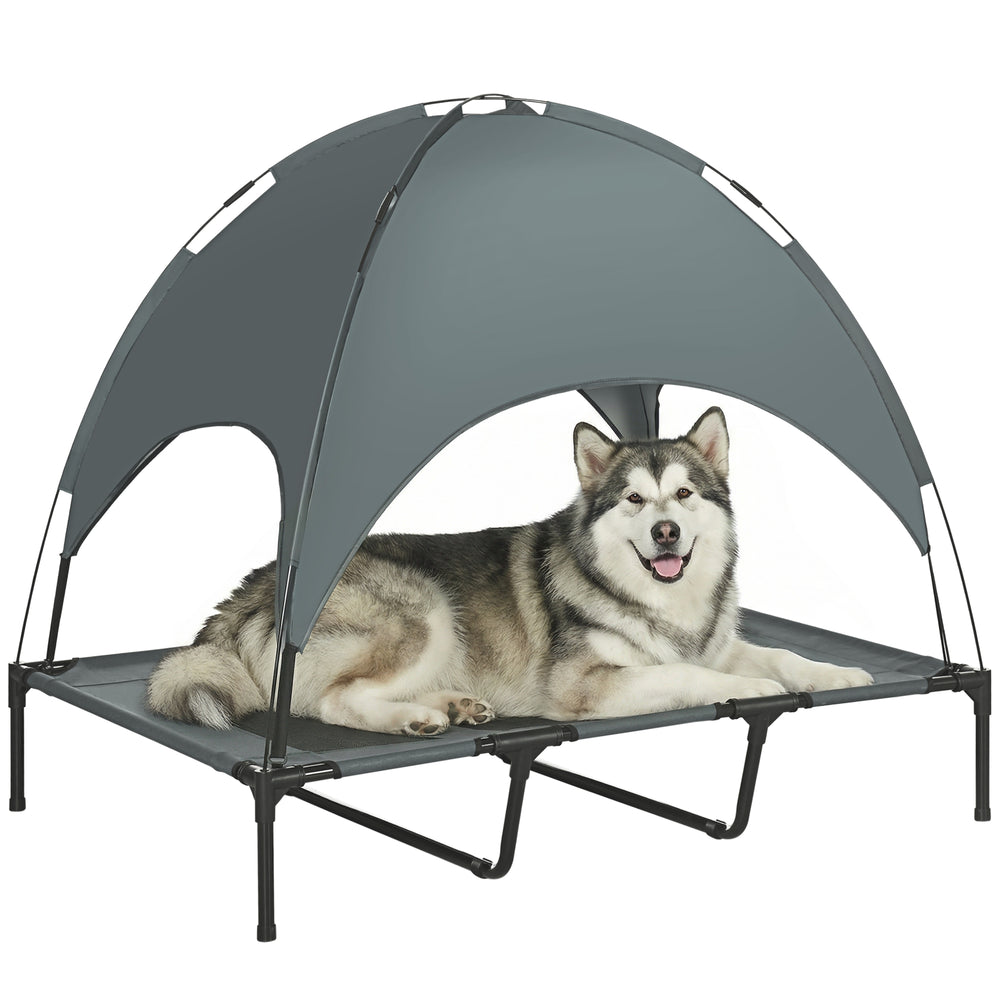 Elevated Dog Bed with Canopy, Portable Raised Dog Cot for XL Sized Dogs, Indoor