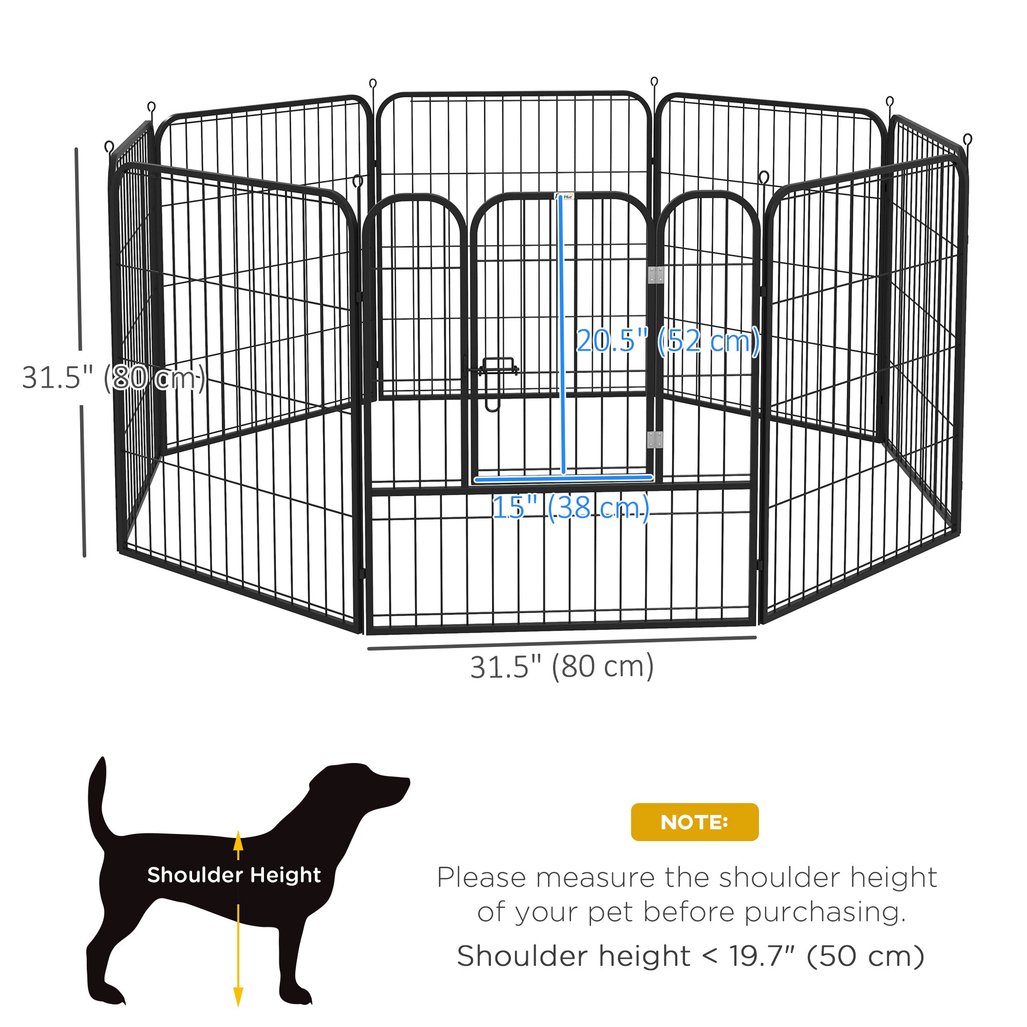 8 Panel Pet Playpen Play Yard Fence Home DIY Heavy-Duty Metal Foldable Indoor - view 2